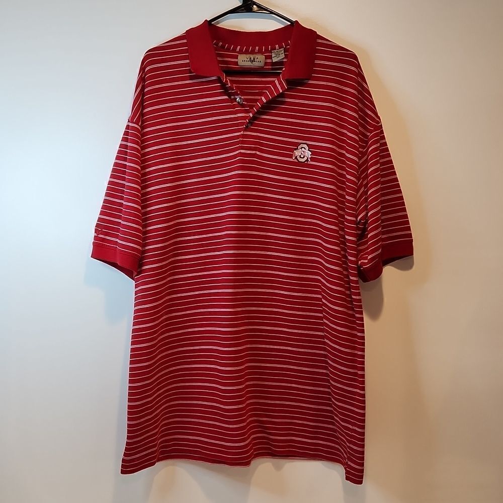 Vintage Vesi Sportswear Ohio State Buckeyes Polo Shirt Men's Size XXL EUC NICE!